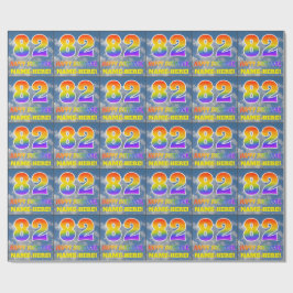 Regenbogen-Look "82" & "HAPPY BIRTHDAY", Wolken, H Geschenkpapier