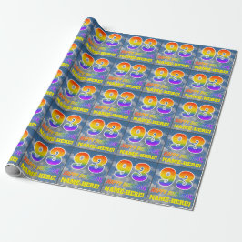 Regenbogen-Look "93" & "HAPPY BIRTHDAY", Wolken, H Geschenkpapier
