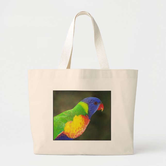 Regenbogen lorikeet jumbo stoffbeutel (Vorne)