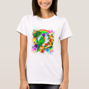 Regenbogen Lorikeet Papageien-Kunst T-Shirt