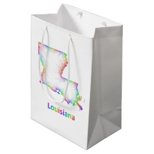 Regenbogen-Louisiana-Karte Mittlere Geschenktüte