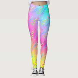 Regenbogen Love forever Leggings