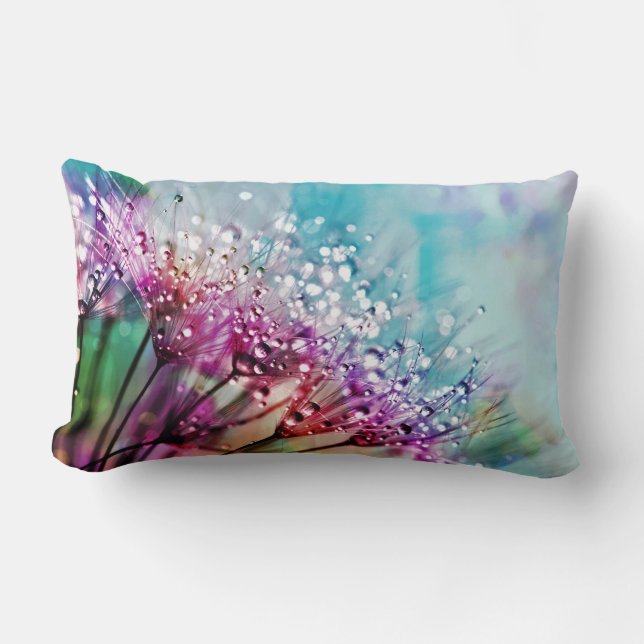 Regenbogen-Löwe-Blume-Kissen Lendenkissen (Vorderseite)