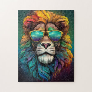 🧩 Regenbogen-Löwe-Jigsaw-Puzzle