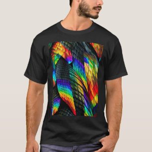 Regenbogen-Lumineszenzschuppen T-Shirt