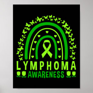 Regenbogen-Lymphom-Bewusstseinsunterstützung Poster