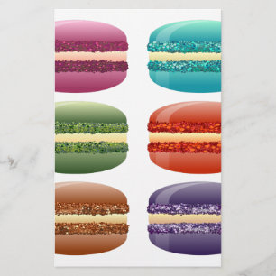 Regenbogen-Macarons Briefpapier
