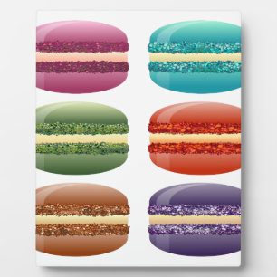 Regenbogen-Macarons Fotoplatte
