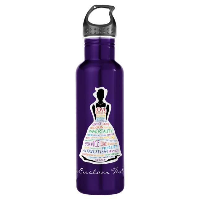 Regenbogen-Mädchen-kundenspezifische Edelstahlflasche (Vorderseite)