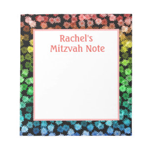 Regenbogen Mädchen Mitzwa-Notizen Notizblock
