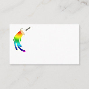 Regenbogen-Malerpinsel-Logo-Karte für malendes Visitenkarte