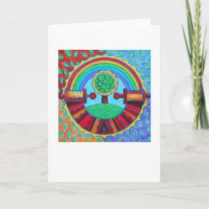 Regenbogen-Mandala-Grußkarte Karte