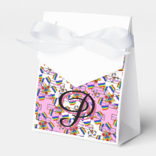 Regenbogen-Mandala-Pride-Monogramm - Lebendige Geo Geschenkschachtel