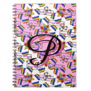 Regenbogen-Mandala-Pride-Monogramm - Lebendige Geo Notizblock