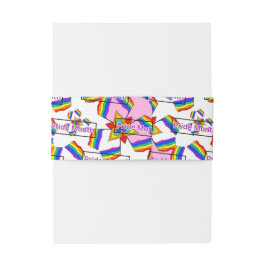 Regenbogen-Mandala-Stolz-Monogramm - Lebendige Geo Einladungsbanderole