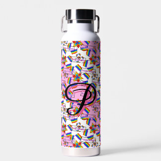 Regenbogen-Mandala-Stolz-Monogramm - Lebendige Geo Trinkflasche
