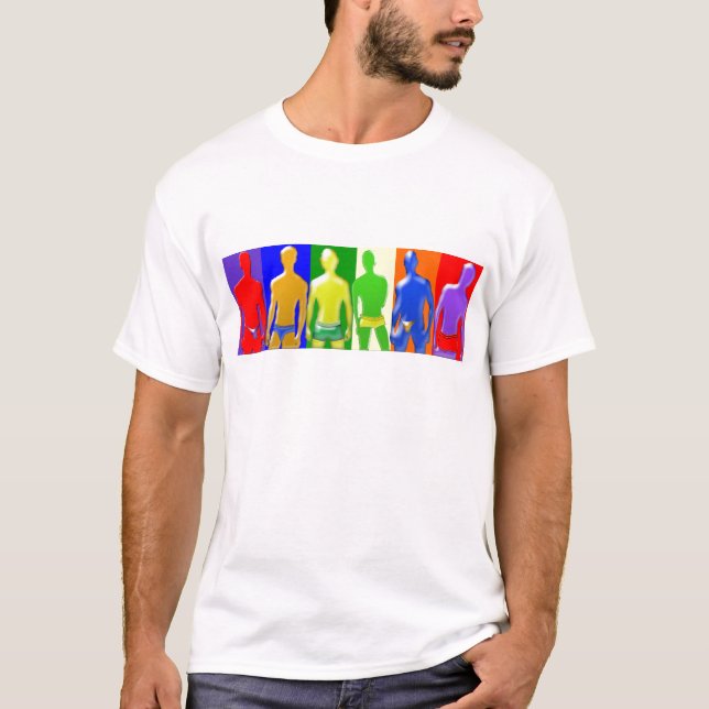 Regenbogen Männer T-Shirt (Vorderseite)