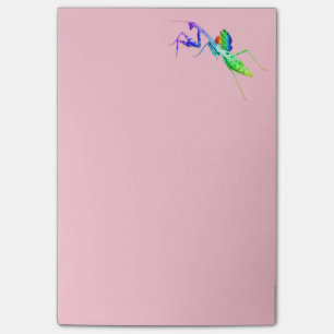 Regenbogen-Mantis und Kröte Post-it Klebezettel