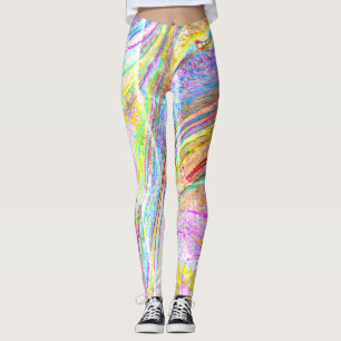 Regenbogen-Marmor Leggings