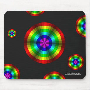 Regenbogen-Mauspad mit optischer Täuschung Mousepad