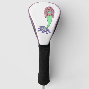 Regenbogen Meerjungfrau rosa lila grünes Schwarz,  Golf Headcover