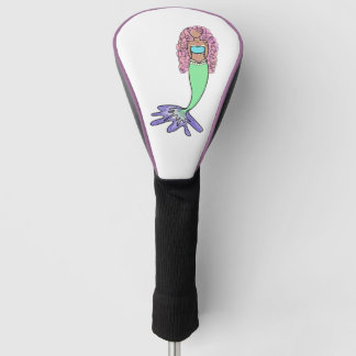 Regenbogen Meerjungfrau rosa lila grünes Schwarz,  Golf Headcover