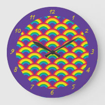 Regenbogen-Mermaid-Scanner Acrylmauer-Uhr