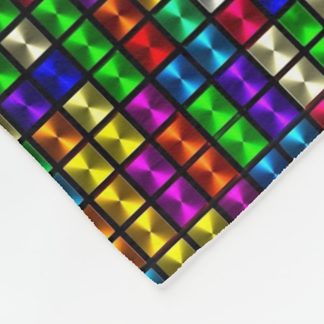 Regenbogen-Metallblock-Decke Fleecedecke (Ecke)