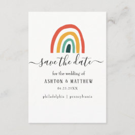 Regenbogen, minimal, Hochzeit, farbig Begleitkarte