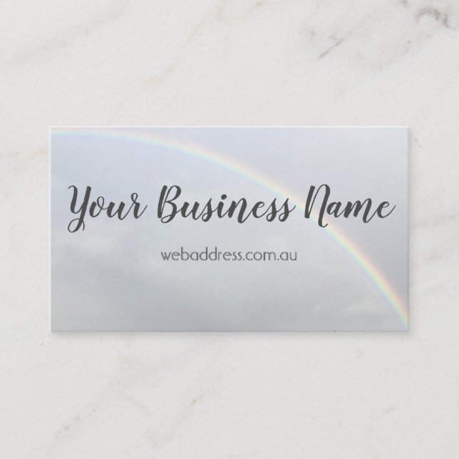 Regenbogen-Minimalistische Geschäfts-Karte Visitenkarte (Vorderseite)