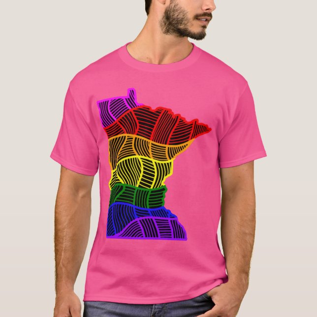 Regenbogen Minnesota Oversized T-Shirt (Vorderseite)
