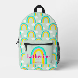 Regenbogen mit blauer Wolke Bedruckter Rucksack