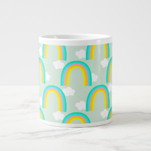 Regenbogen mit blauer Wolke Jumbo-Tasse