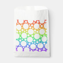 Regenbogen mit Polka Dots Gastgeschenk Beutel