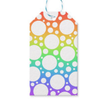 Regenbogen mit Polka Dots Gift Tags