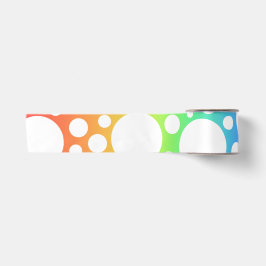 Regenbogen mit Polka Dots Satinband