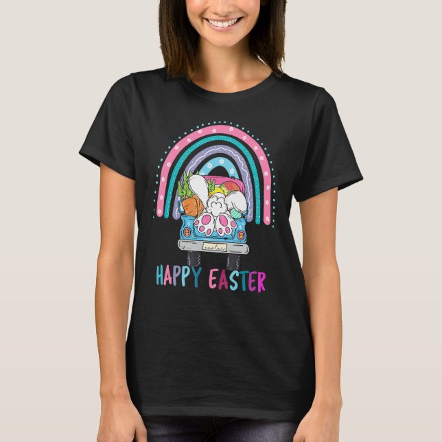 Regenbogen mit sonnigen Eiern Jagen LKW Osterklass T-Shirt (Vorderseite)