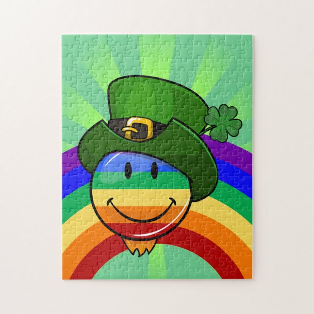 Regenbogen mit St Patrick Tageshut (Vertikal)