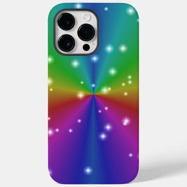 Regenbogen mit Sternen Case-Mate iPhone 14 Pro Max Hülle (Rückseite)