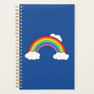 Regenbogen mit weißen Wolken Planer