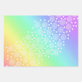 Regenbogen mit Wrapping Paper Geschenkpapier Set