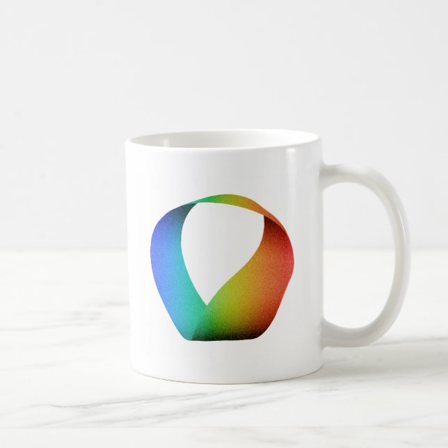 Regenbogen Mobius Streifen Kaffeetasse (Rechts)