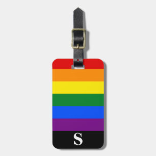 Regenbogen-Monogramm Lesbisch Schwul Bisexuell Tra Gepäckanhänger