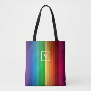 Regenbogen-Monogramm Tasche