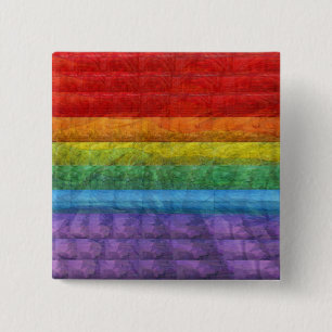 Regenbogen-Mosaik-Gay Pride-Flagge Button