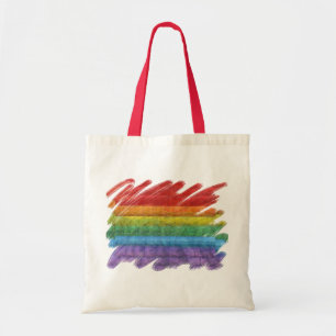 Regenbogen-Mosaik-Gay Pride-Flagge (Malerpinsel) Tragetasche