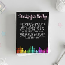 Regenbogen-Musik-Baby-Shower-Buchwunsch