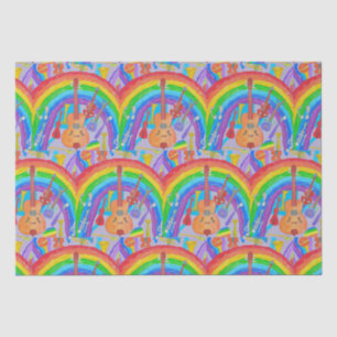 Regenbogen Musikinstrumente Band-Lehrer Decoupage Seidenpapier