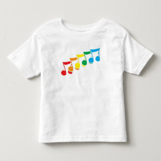 Regenbogen-Musiknoten-Kleinkind-T - Shirt
