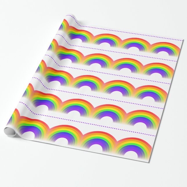 Regenbogen-Muster-Packpapier Geschenkpapier (Ungerollt)